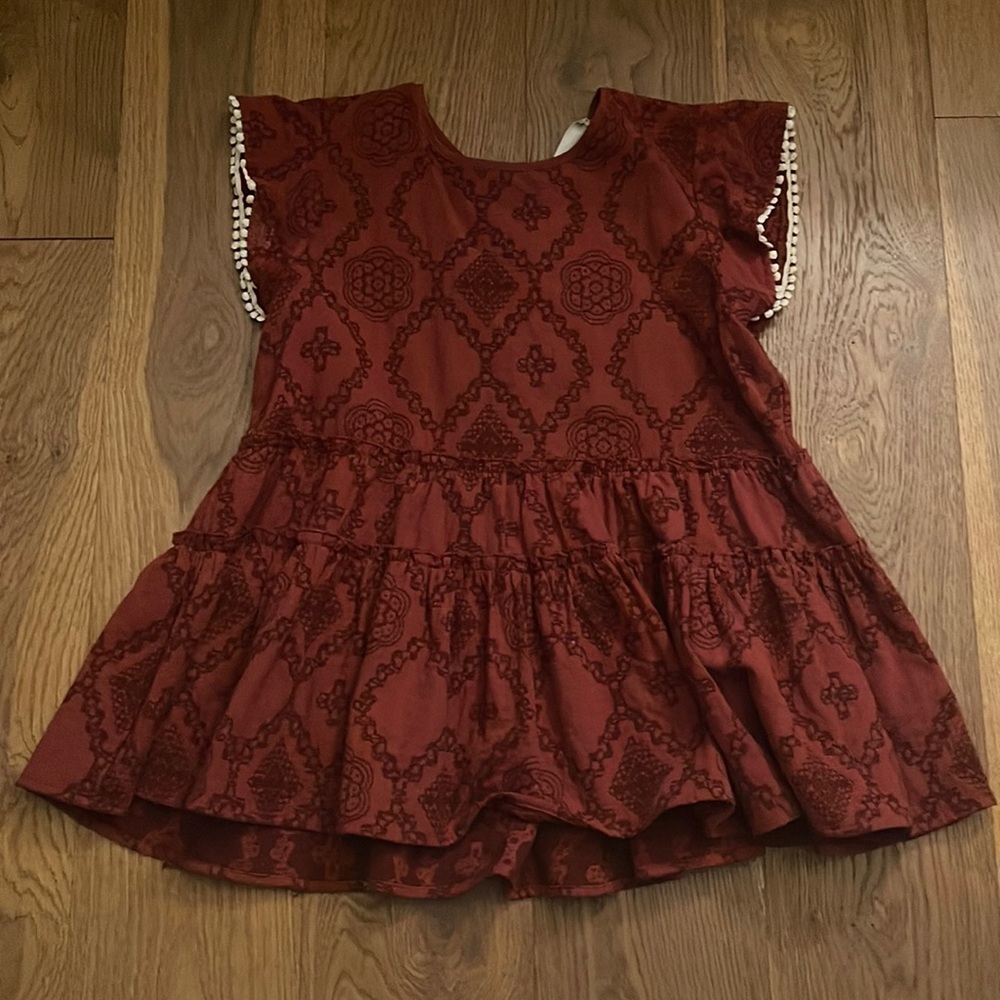 Altar’d State Maroon Top with Tassel Tie Back